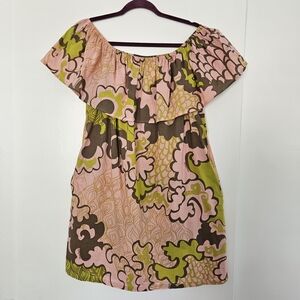 Manuhealii Pink Puff Sleeve Off-Shoulder Sundress